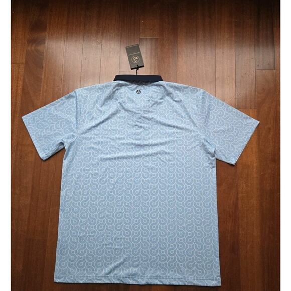 New Swannies Ryder Golf Polo Sky Shirt Performance Men’s L - Picture 2 of 6
